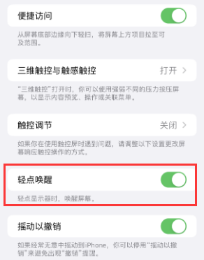 福清苹果授权维修站分享iPhone轻点无法唤醒怎么办 