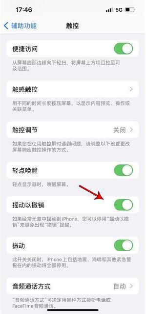 福清苹果手机维修分享iPhone手机如何设置摇一摇删除文字 